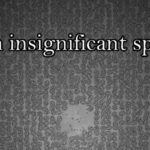 an insignificant speck